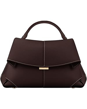 Genuine Leather Handbag for Women, Top Handle Bag, Designer Shoulder Bag, Crossbody, Fashion Hobo... | Amazon (UK)