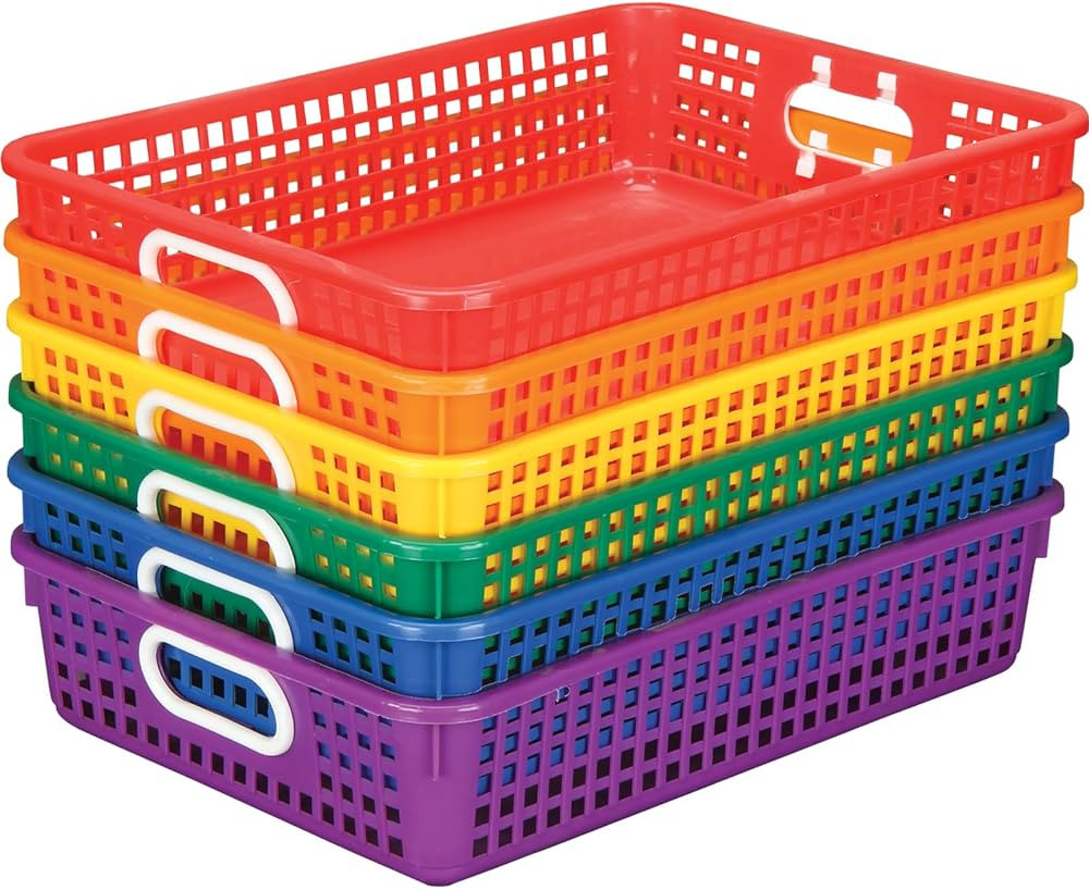 Really Good Stuff - 666001 Plastic Desktop Paper Storage Baskets for Classroom or Home Use – Pl... | Amazon (US)