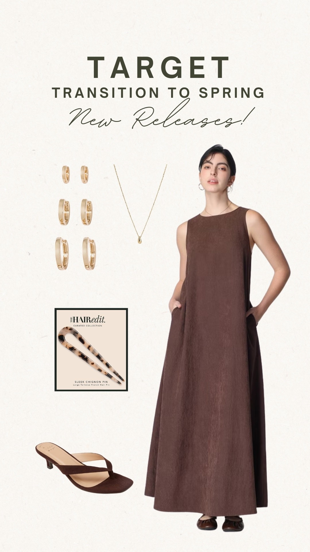 @Target new arrivals make great transitional pieces! One day it’s coat weather, the next I’m feeling the sun on my skin and ready for spring outings! These pieces are perfect for this in-between weather 🌷🌿

Long maxi dress with gold accessories and 90s low heels 🤎

#LTKSeasonal #LTKSaleAlert #LTKSpringSale