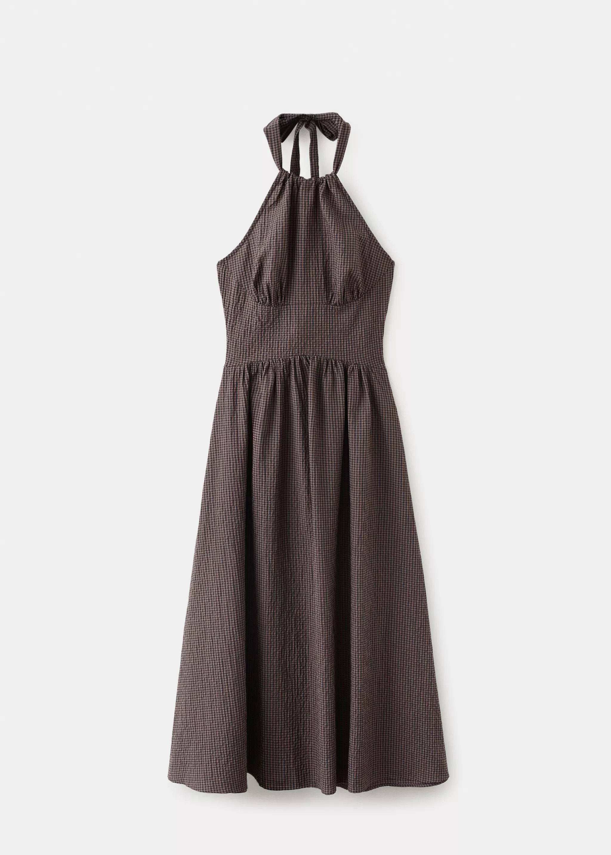 Gingham check halter dress | MANGO (UK)