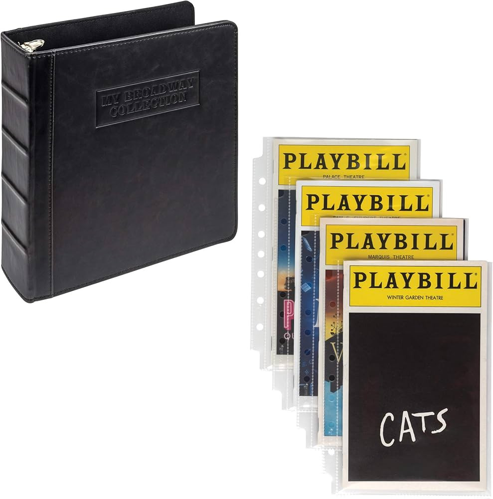 Samsill 2" Playbill Binder Bundle with "My Broadway Collection" Debossed on Cover and 25 Pack Cle... | Amazon (US)