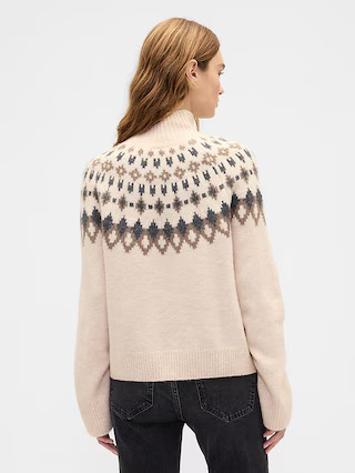 Relaxed Fair Isle Mockneck Sweater | Gap Factory