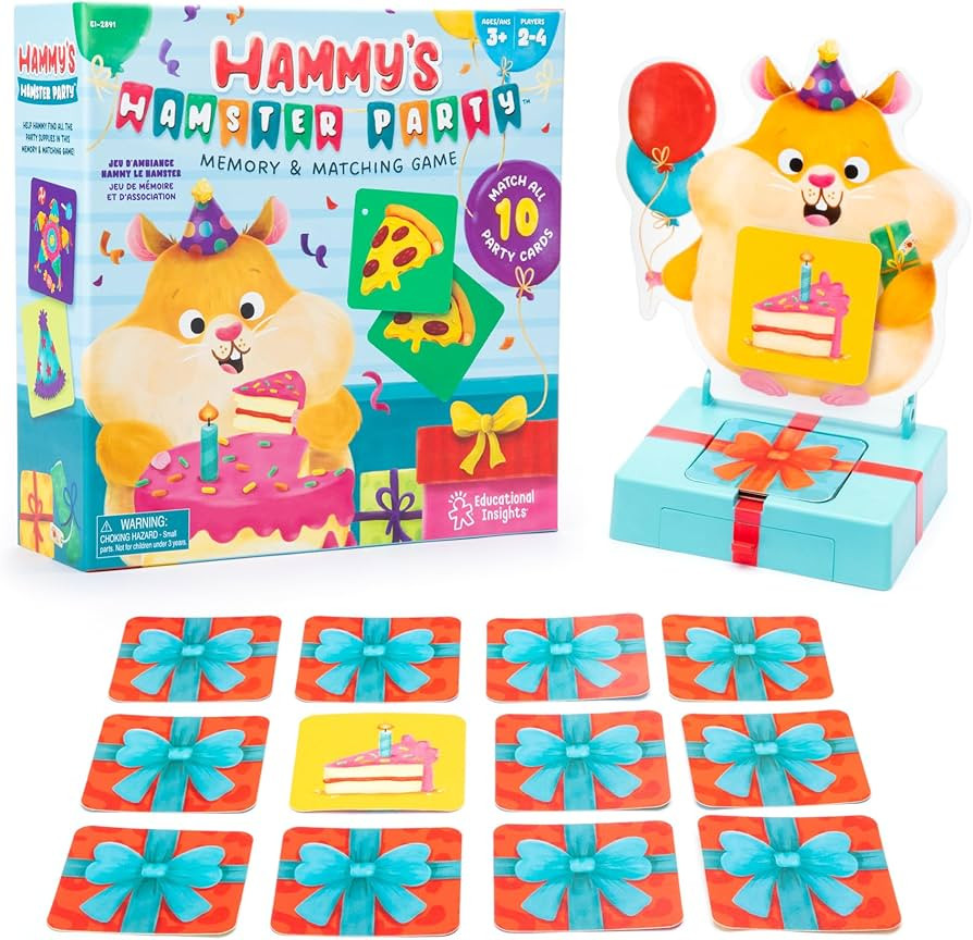Educational Insights Hammy's Hamster Party - Memory Games for Kids, Matching Picture Card Sets, T... | Amazon (US)