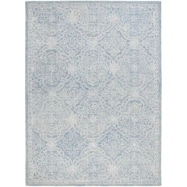Lauren Ralph Lauren Handmade Etienne Wool Area Rug - 9' x 12' - Blue/Ivory | Bed Bath & Beyond