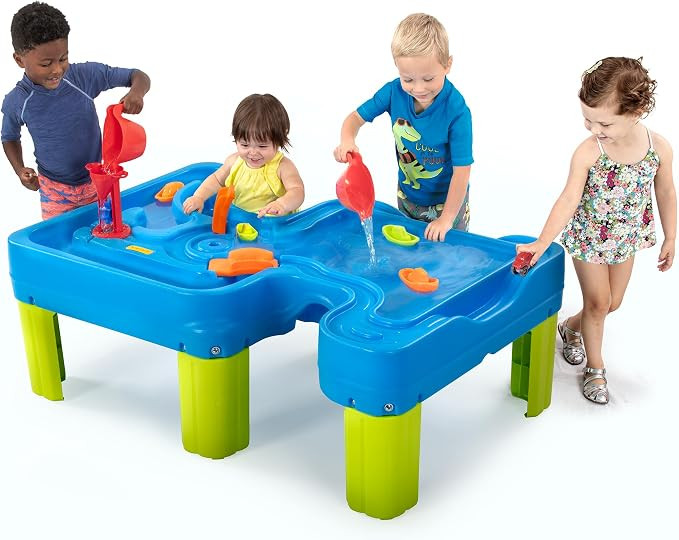 Simplay3 Big River and Roads Water Play Table, Outdoor Activity Table with Track Toys for Toddler... | Amazon (US)