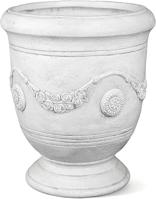 Planters for Indoor & Outdoor Plants, 16.5 Inch Large Magnesium Oxide Urn Planter with Drainage H... | Amazon (US)