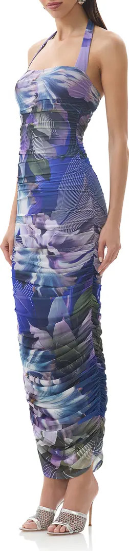 AFRM Indina Ruched Mesh Body-Con Maxi Dress | Nordstrom | Nordstrom