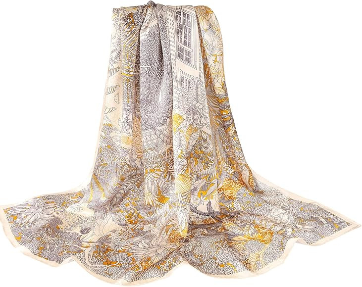 MEISEE 100% Mulberry Silk Long Scarf for Women Large Sunscreen Shawls Wraps Headscarf and Neck- H... | Amazon (DE)