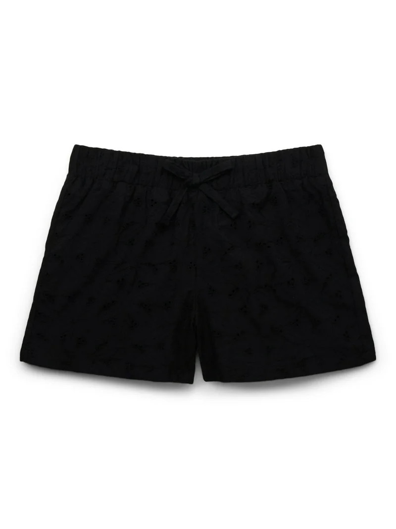 Wonder Nation Girls Eyelet Shorts, Sizes 4-18 & Plus | Walmart (US)