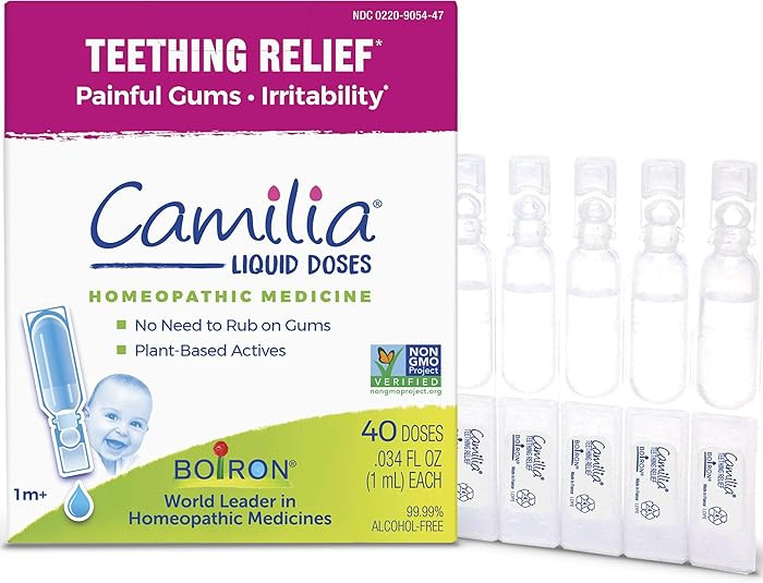 Boiron Camilia Teething Drops for Daytime and Nighttime Relief of Painful or Swollen Gums and Irr... | Amazon (US)