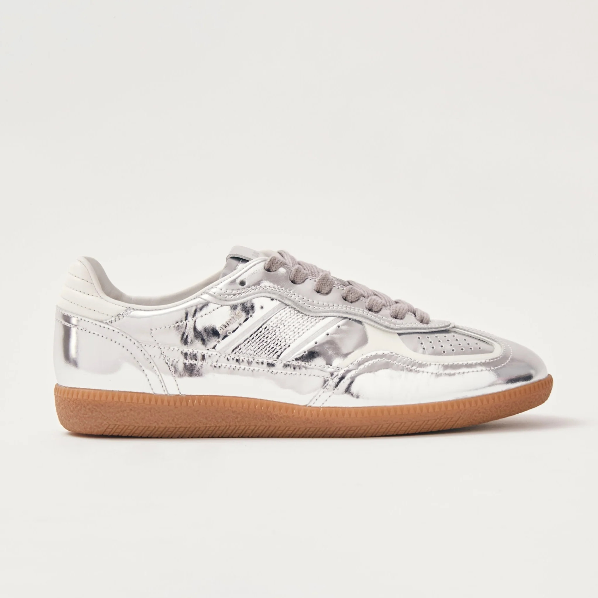 Tb.490 Rife Shimmer Silver Cream Leather Sneakers | ALOHAS | Alohas UK