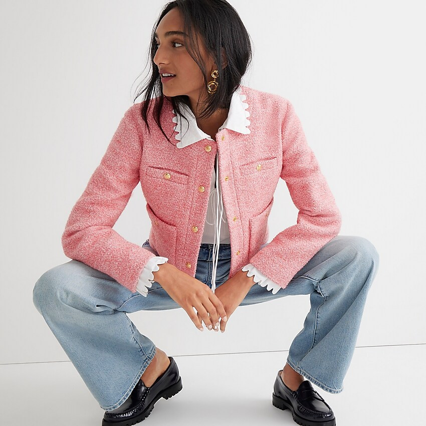 Collection cropped lady jacket in Italian wool-blend bouclé | J. Crew US