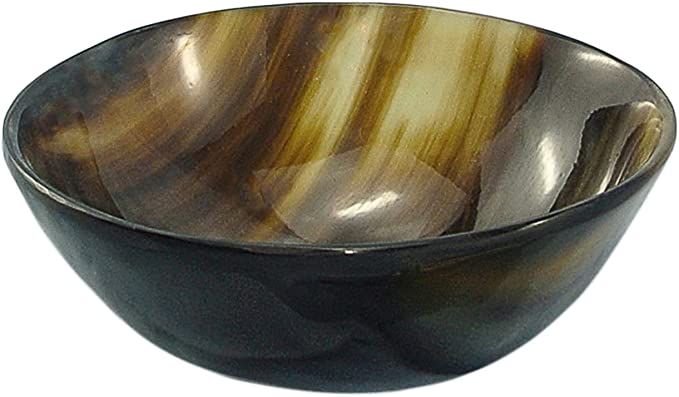 Mythrojan Hand Crafted Small Serving Natural Ox Horn Bowl – Polished Finish | Amazon (US)