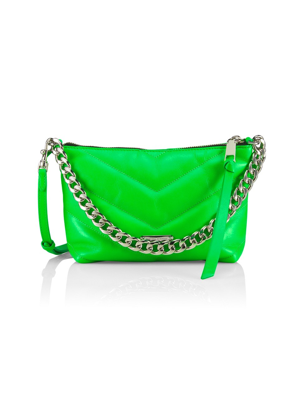 Women's Edie Quilted Leather Chain Crossbody Bag - Neon Green | Saks Fifth Avenue