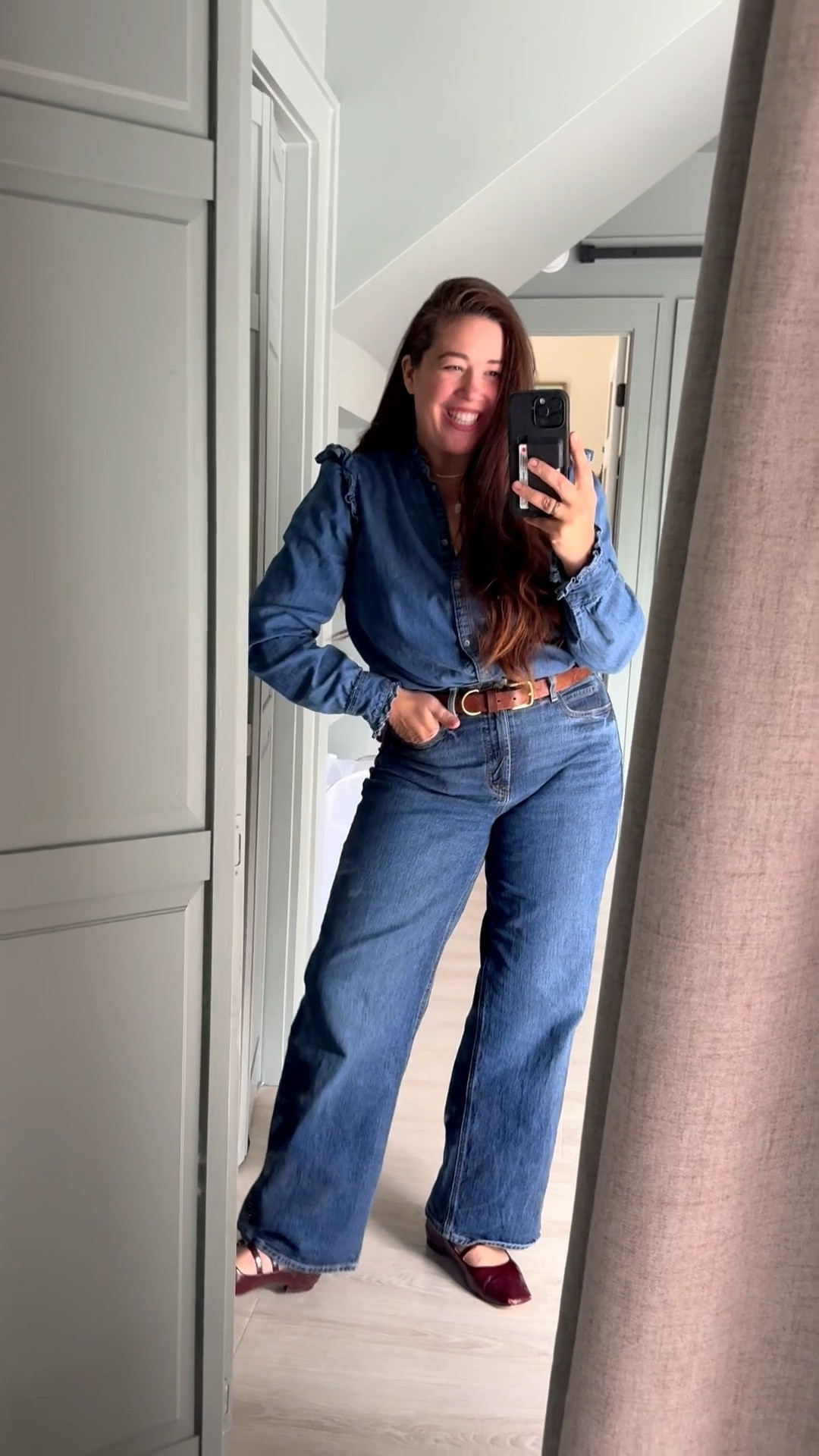 Fave jeans paired with a $3 thrifted
 leather belt! Top is thrifted too :)

#LTKmomlife #LTKMidsize #LTKootd
