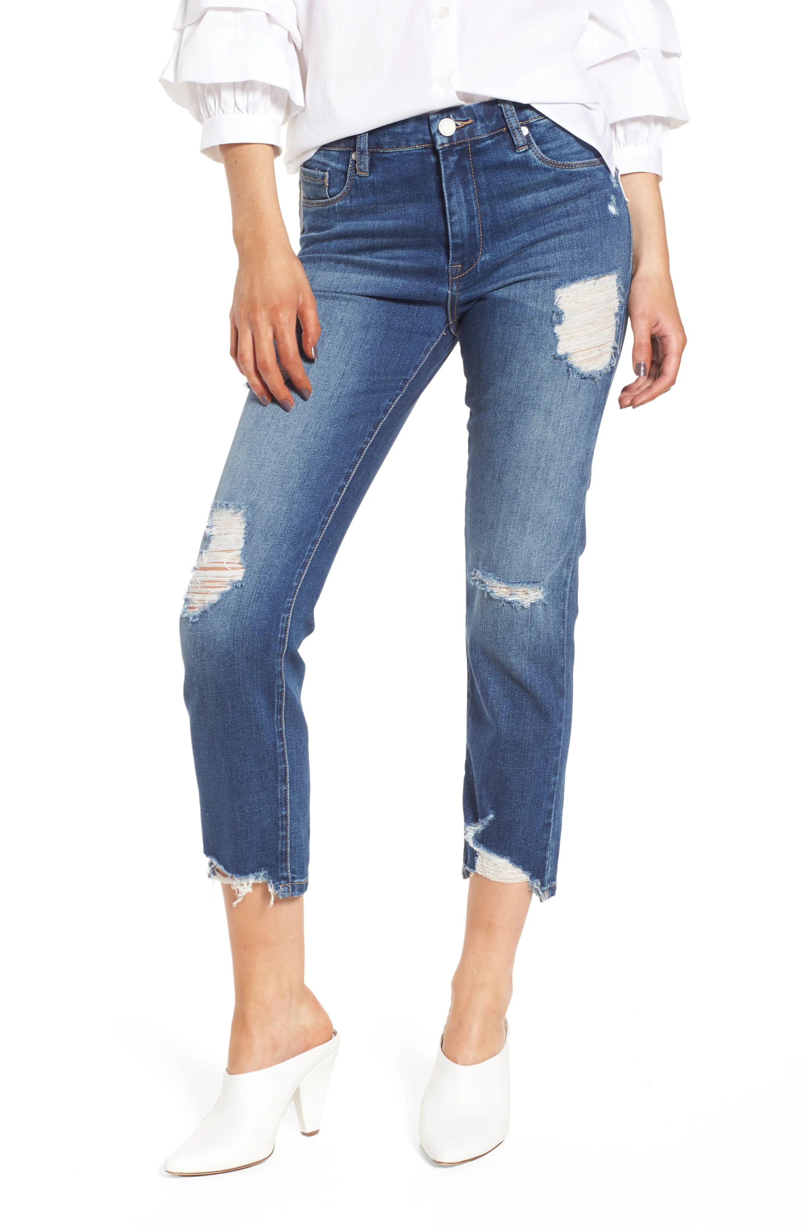Your Favorite Distressed Straight Jeans | Nordstrom
