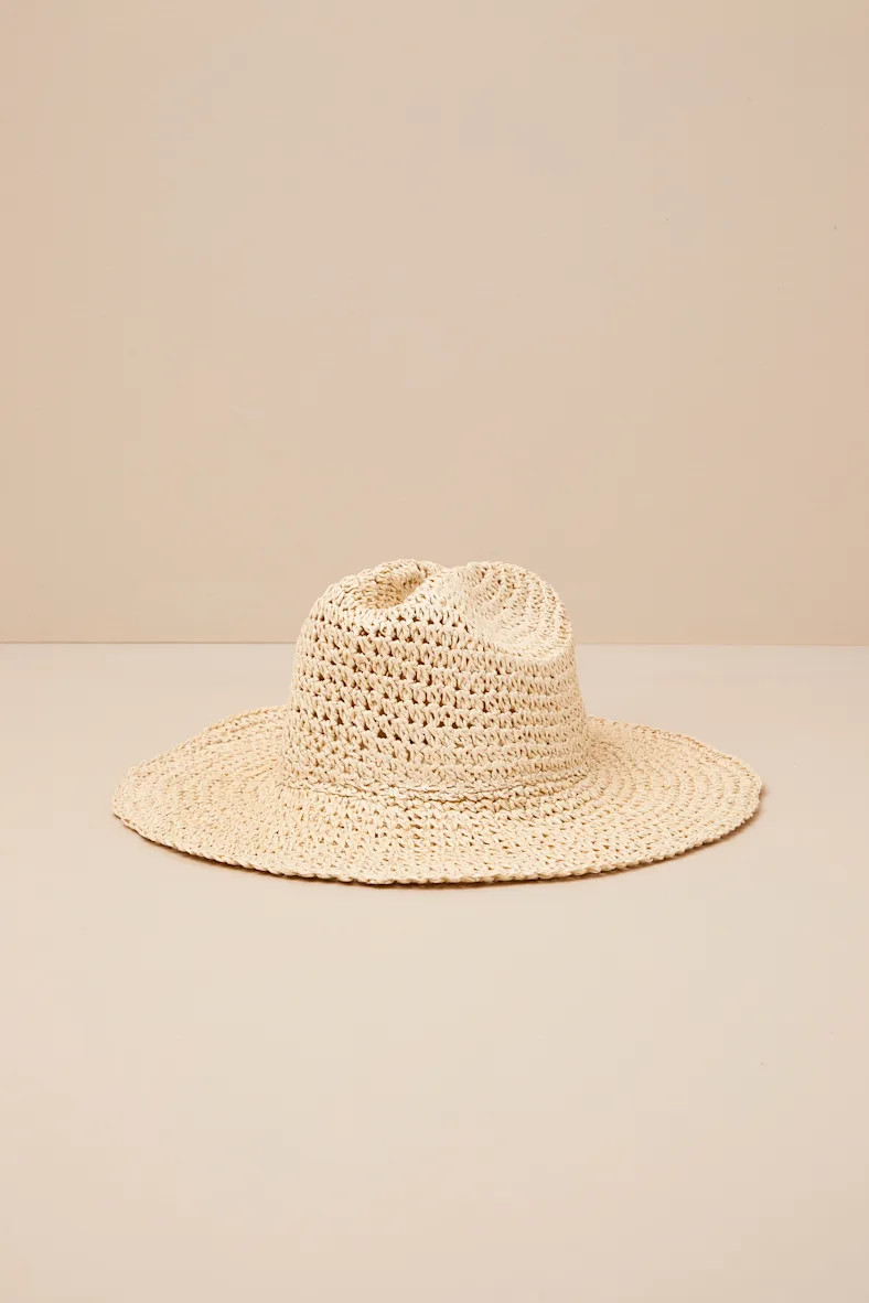 Beachside Charm Beige Woven Straw Sun Hat | Lulus