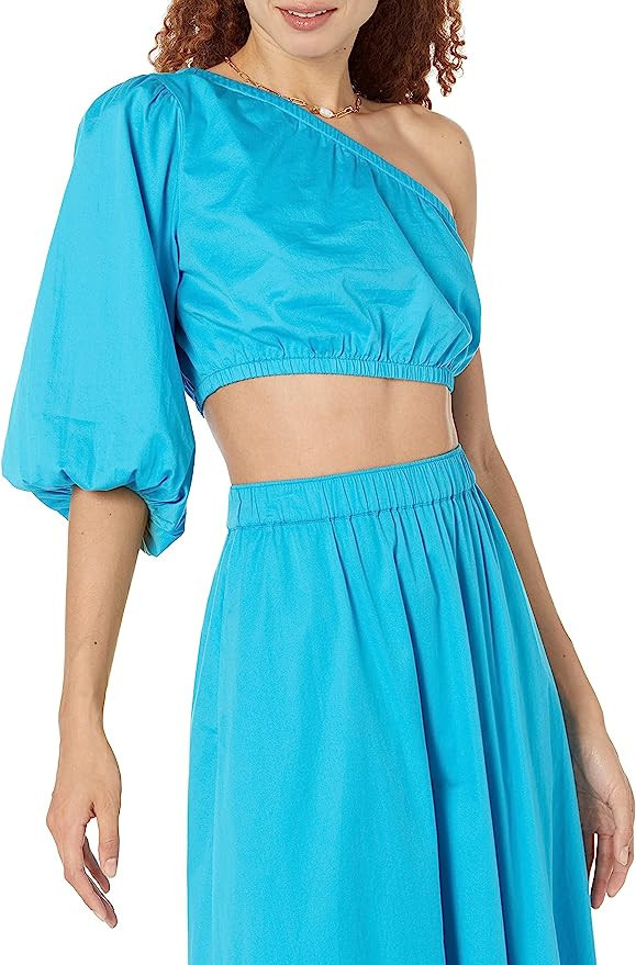 The Drop Women's Anupa Cotton One-Shoulder Cropped Top | Amazon (US)