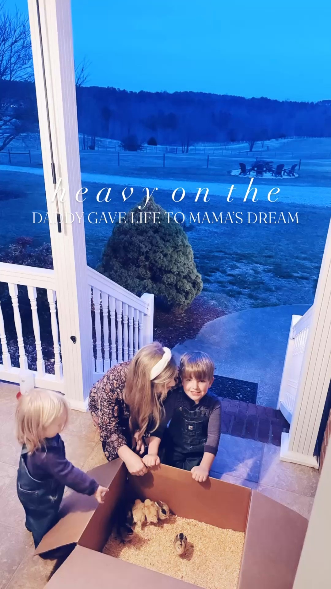 this little life 🤱🐥📦🚜🐣🛻🐓🌳🐤🌾🏡 >>>>> #daddygavelifetomamasdream #ourfarmsweetfarm #babychickies 

Raising our babies 👶🏼 and chickadees 🐥 on our dream farm 🚜 with my best friend ❤️ - what a gift! 🤍 Thank you, Jesus!! 🌻 Happy Weekend, sweet friends!!! 🫶🏽 Oh and my sweet @wesmabry has been out building 🛠️ my new garden 🪴 beds 🪵 for our very first spring 🌼here on the f a r m and I’m giddy y’all!! 🤭❤️ #farmdreamcometrue #daddygavelifetomamasdreams 

#LTKmomlife #LTKHome #LTKKids