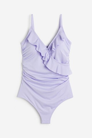H & M - Shape-Badeanzug mit Volants - Lila - Damen | H&M (DE, AT, CH, NL, FI)