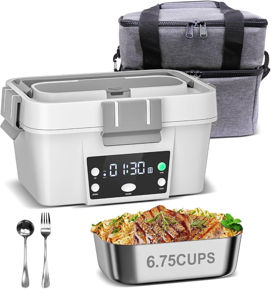 Cordless Electric Lunch Box for Work \u2013 16000mAh Battery Powered Self Heating Food Warmer, 1.... | Amazon (US)