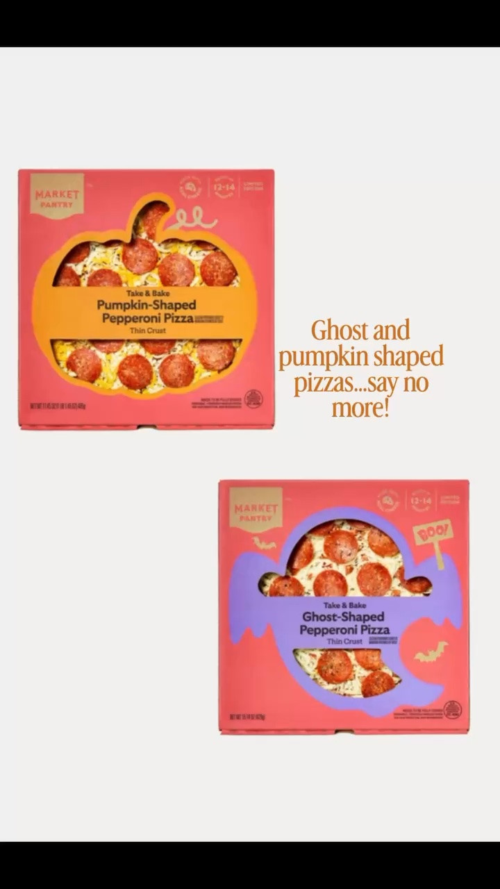 How fun are these fall and Halloween- shaped pizzas! Perfect for your Halloween party. Also perfect Thanksgiving feast for your kids.  

#TargetFINDS #Thanksgiving #Fall ￼￼

#LTKKids #LTKfoodie