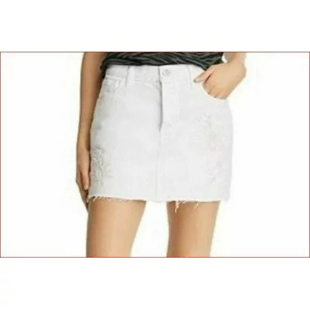 new J BRAND women jean mini skirt JB001981 Estella bonny white cotton sz 27 $298 | Walmart (US)