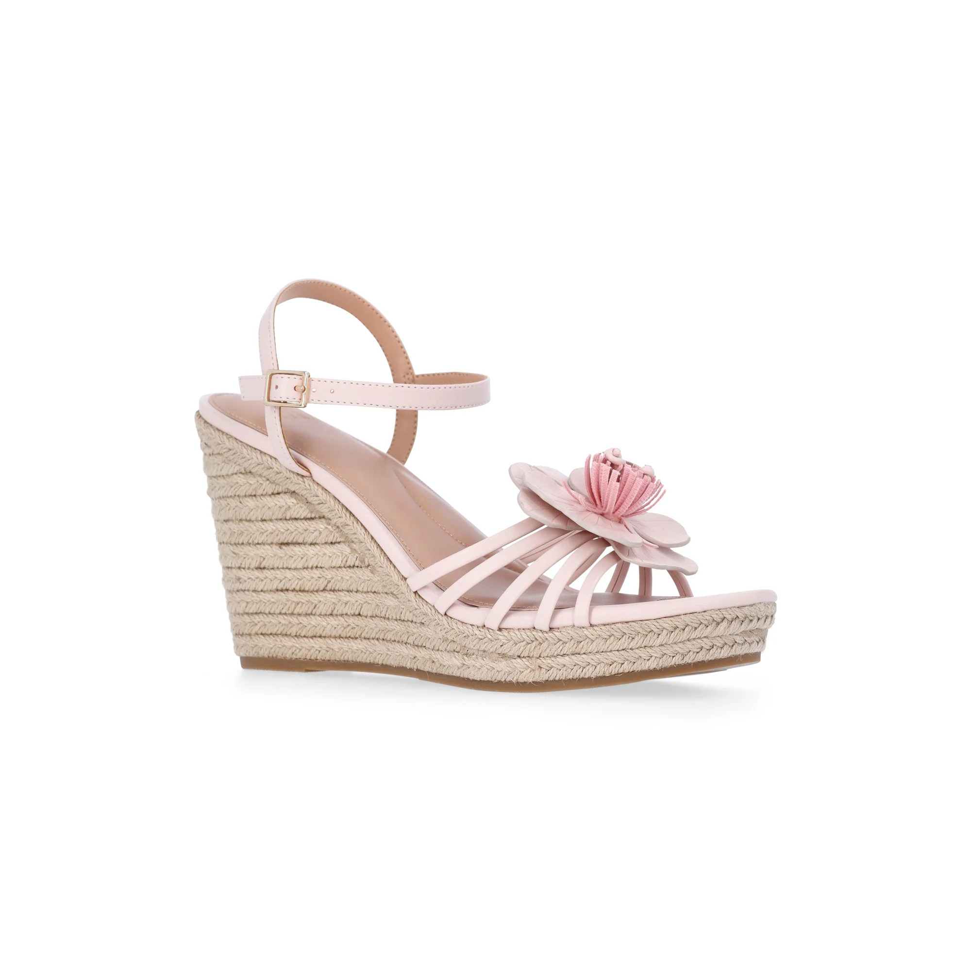 Time and Tru Women's Flower Espadrille Wedge Sandals | Walmart (US)