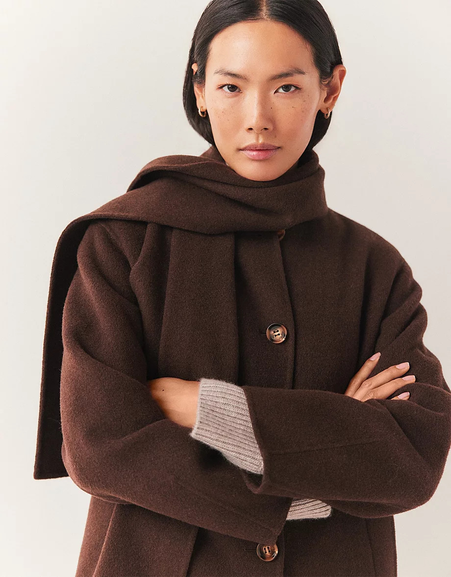 Wool Double Faced Scarf Coat | Coats & Jackets | The  White Company | The White Company UK & ROW
