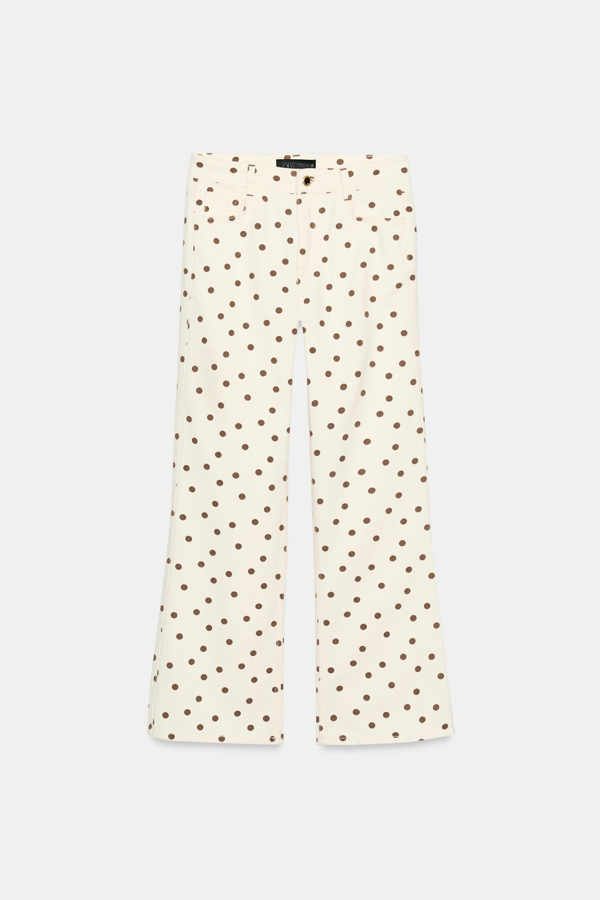 Z1975 MID-RISE MINI FLARE POLKA DOT JEANS | Zara US