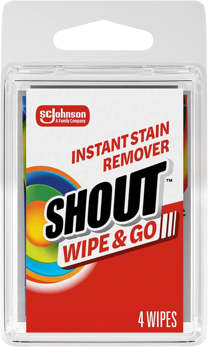 Shout Wipe & Go Instant Stain Remover Wipes, No Wash Required, Safe on Colorfast Washables, Trave... | Amazon (US)