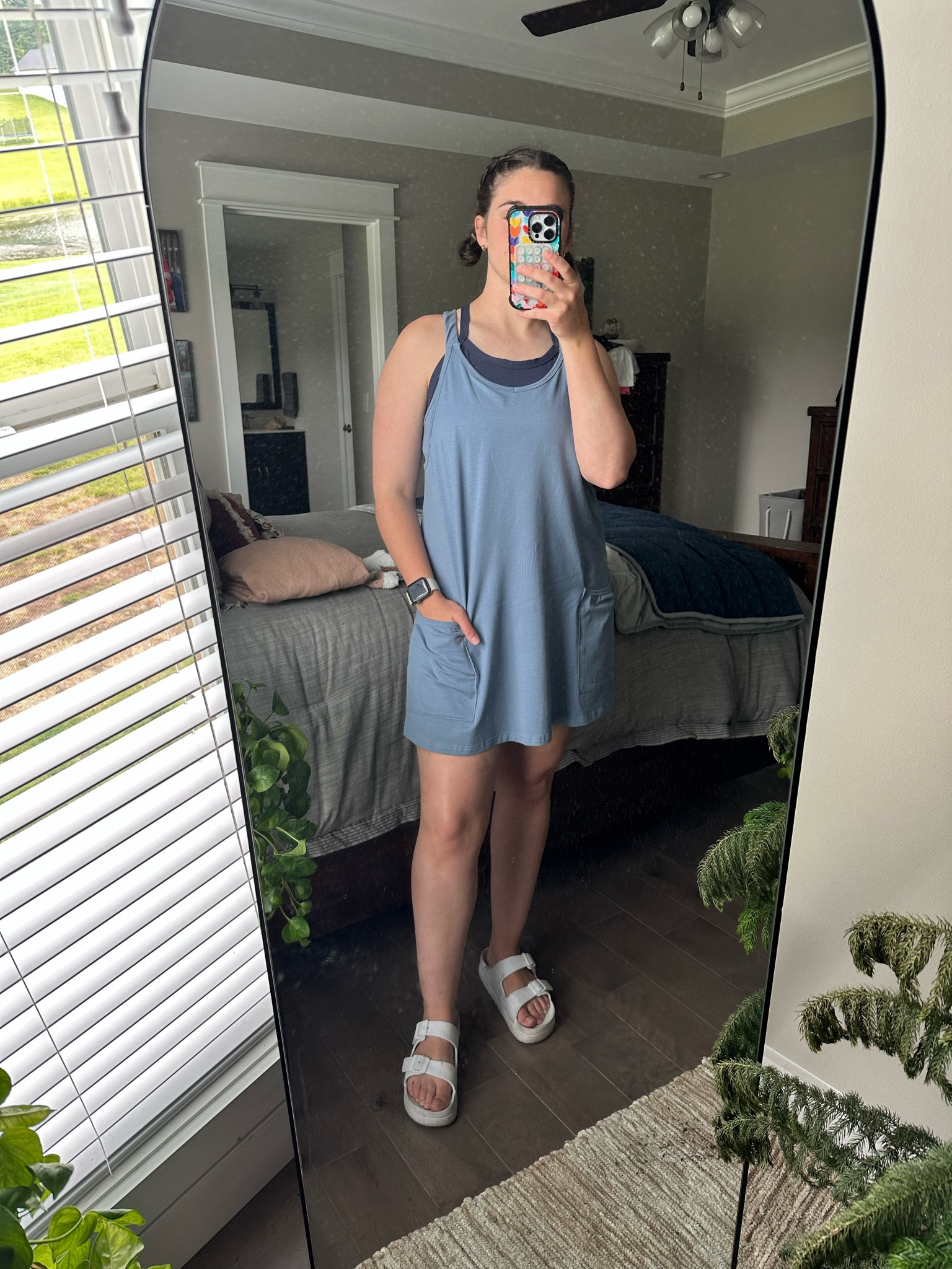 If you’re on the go + want to look + feel cute + put together, this is the outfit!! I love that it’s a one piece with built in short (BUT the shorts are on the shorter side of that bothers you).

Comes in different colors!! Wearing a S but am usually a M

#LTKStyleTip #LTKBump #LTKActive