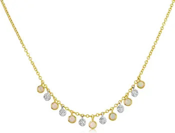 Meira T Diamond & Opal Frontal Necklace | Nordstrom | Nordstrom