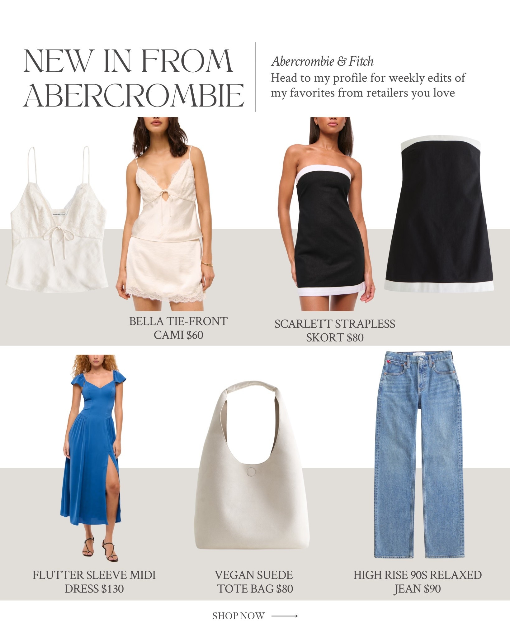 New in from Abercrombie!

Jeans, Mini Dress, Cream top, Cami top, Blue dress, Midi Dress, Tote bag

#LTKU #LTKStyleTip #LTKFindsUnder50
