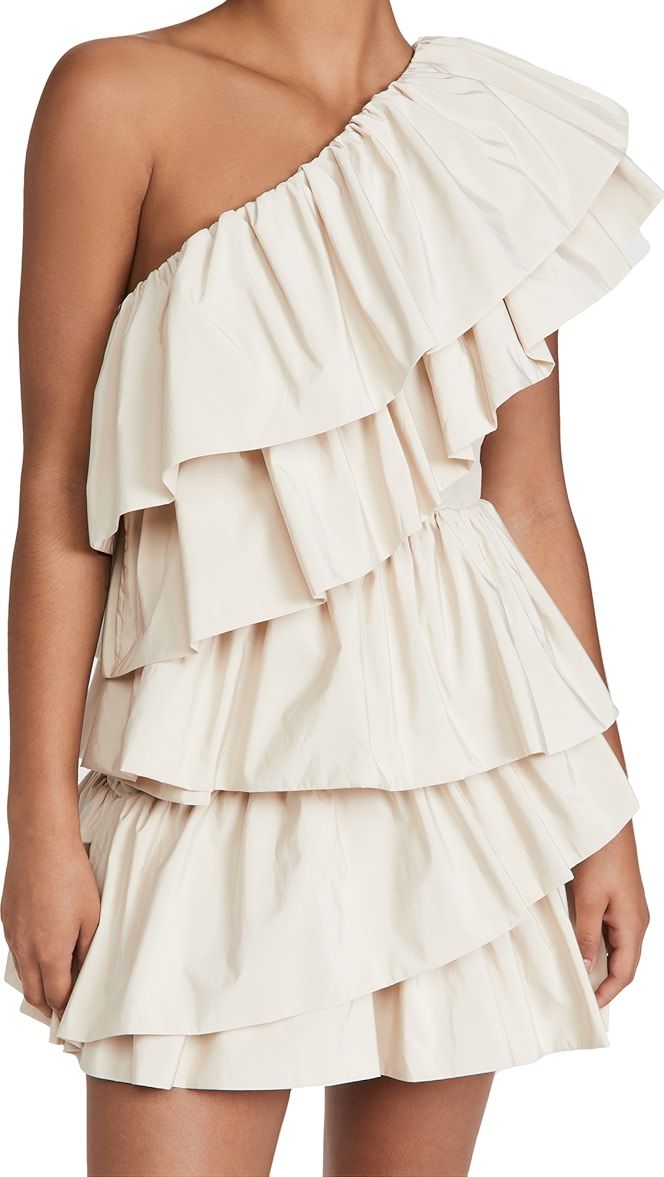 One-Shoulder Ruffled Mini Dress | Shopbop