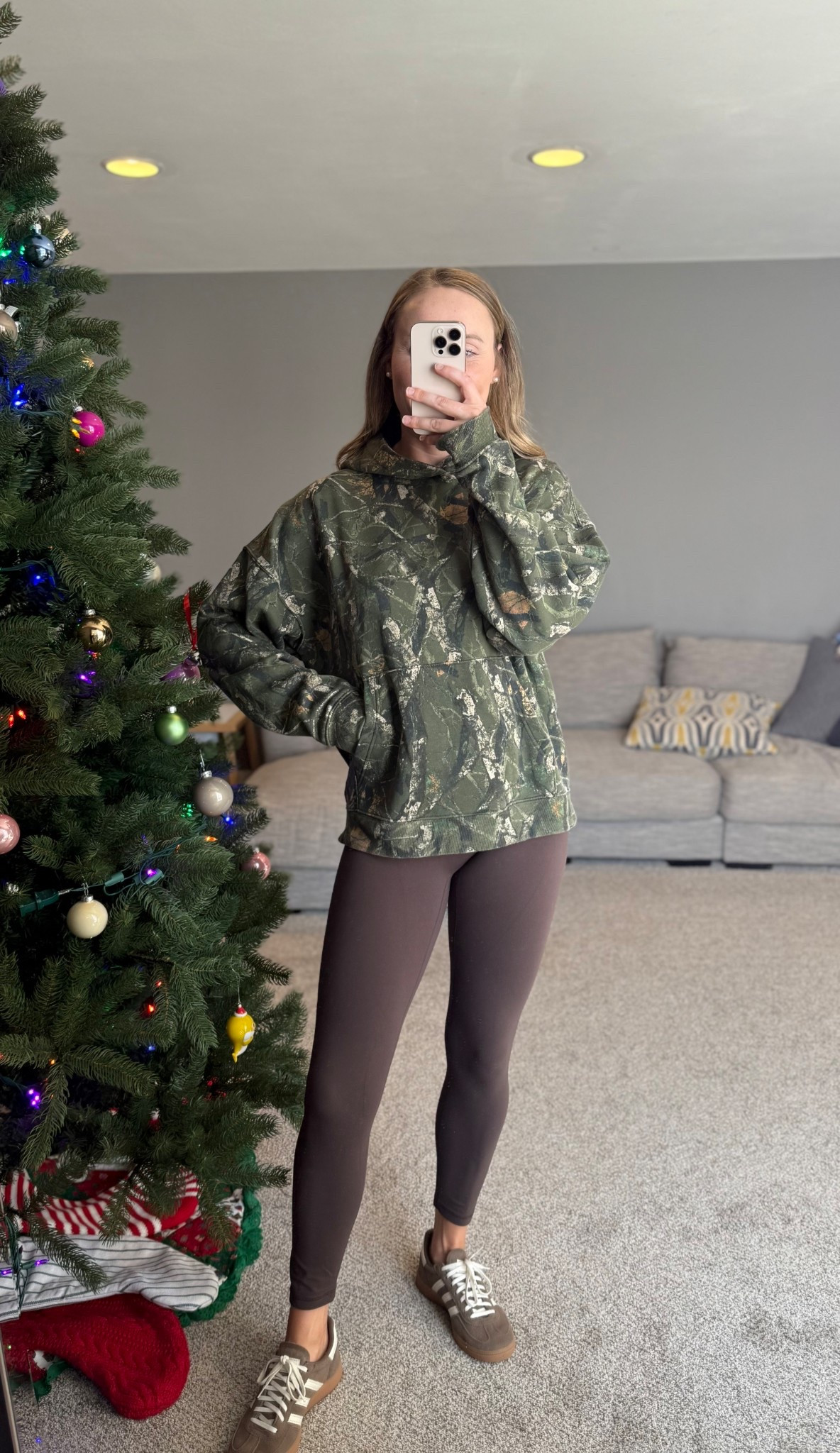 Women’s camo hoodie size medium 
UNIUSS Amazon Leggings: size small 
color clay brown
Adidas tennis: size down half size (run big)

#LTKootd #LTKmomlife #LTKgrwm