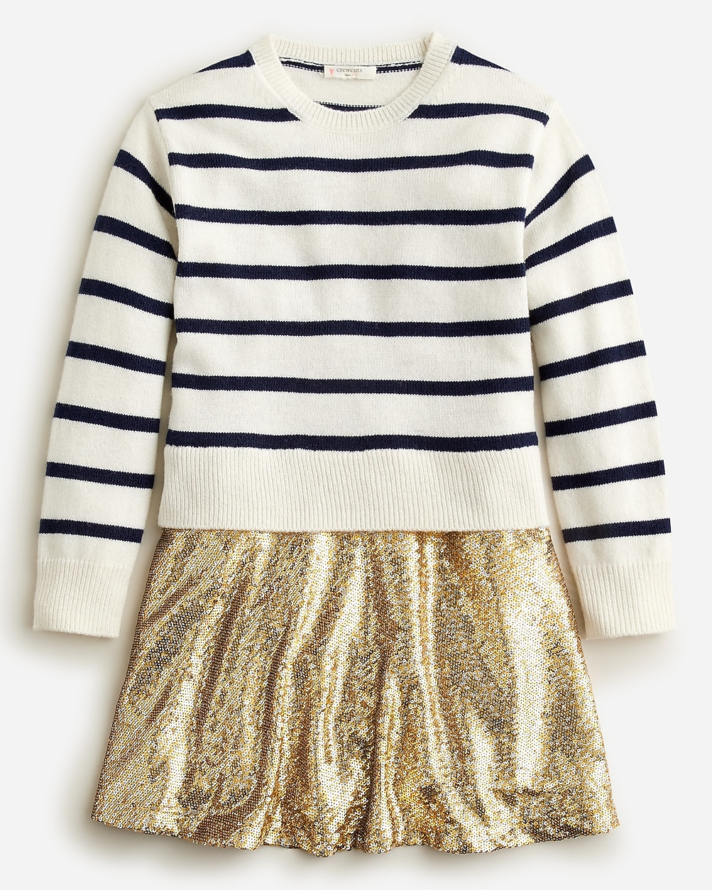 Girls' sweater mixy dress with sequins | J. Crew US