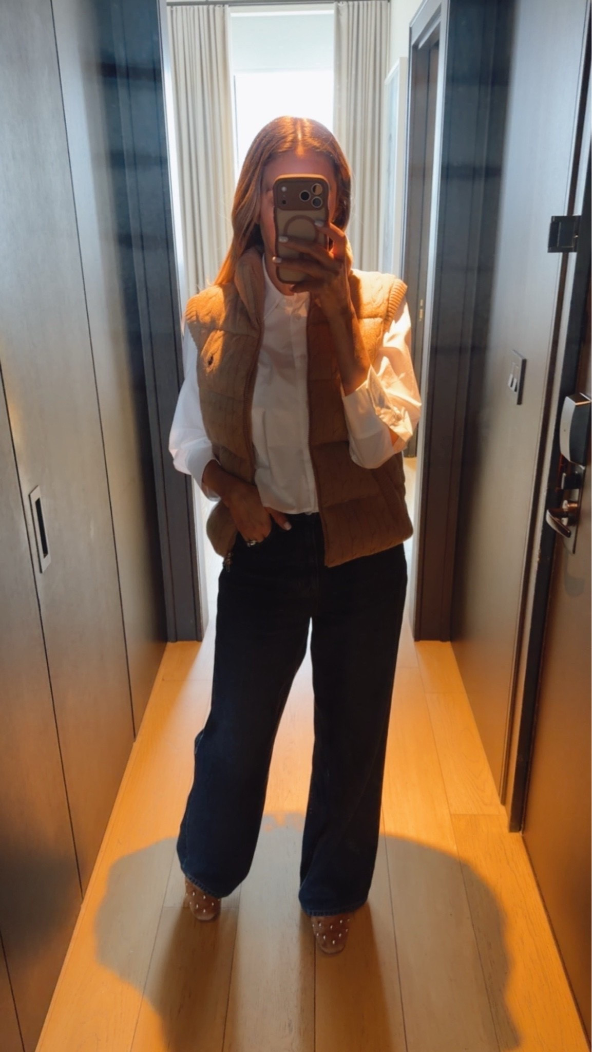 Fall outfit idea I wore in New York 
Vest, white button down, jeans and studded flats. Everything runs true to size I’m wearing size small.
Fall outfits women

#LTKootd #LTKU #LTKOver40