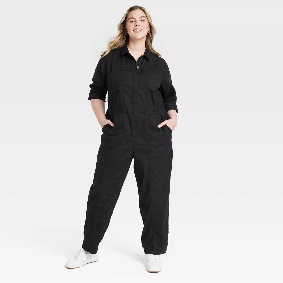 Women's Long Sleeve Button-Front Coveralls - Universal Thread™ | Target
