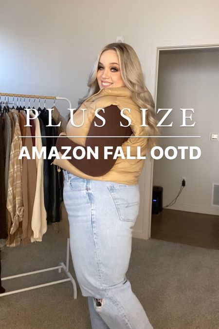 Amazon plus size fall outfit 🫶🏻

Wearing the viral Amazon skims dupe bodysuits! Vest is also from Amazon. 
Bodysuits are in 3xl and 2xl (both fit great. They’re super stretchy)

Vest is in xxl. I was worried it would be too small, but it’s perfect and there’s lots of room.

Jeans are American Eagle size 20 short. 

——————————————————

plus size, plus size outfit, plus size fashion, curvy style, curvy fashion, size 20, size 18, size 16, size 3x size 2x size 4x, casual, Ootd, outfit of the day, date night, date night outfit, lingerie, date night lingerie, fall outfit, fall style, casual date night, casual fall outfit, shacket, plaid, neutral, casual chic, every day Ootd, fashion Plus Size Winter Outfit 30 days of Plus Size Outfits day 24 wearing Forever 21, dress and winter style, Sheertex, combat boots, size 18, size 20, joggers and sweater casual style Casual date night outfit, dinner outfit, ootd. Lingerie, plus size lingerie, lace bodysuit, fall, fall outfit, fall style, 

#LTKplussize #LTKmidsize