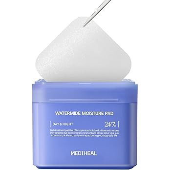MEDIHEAL Watermide Moisture Pad - Square Cotton Facial Toner Pads with Icelandic Glacial Water - ... | Amazon (US)