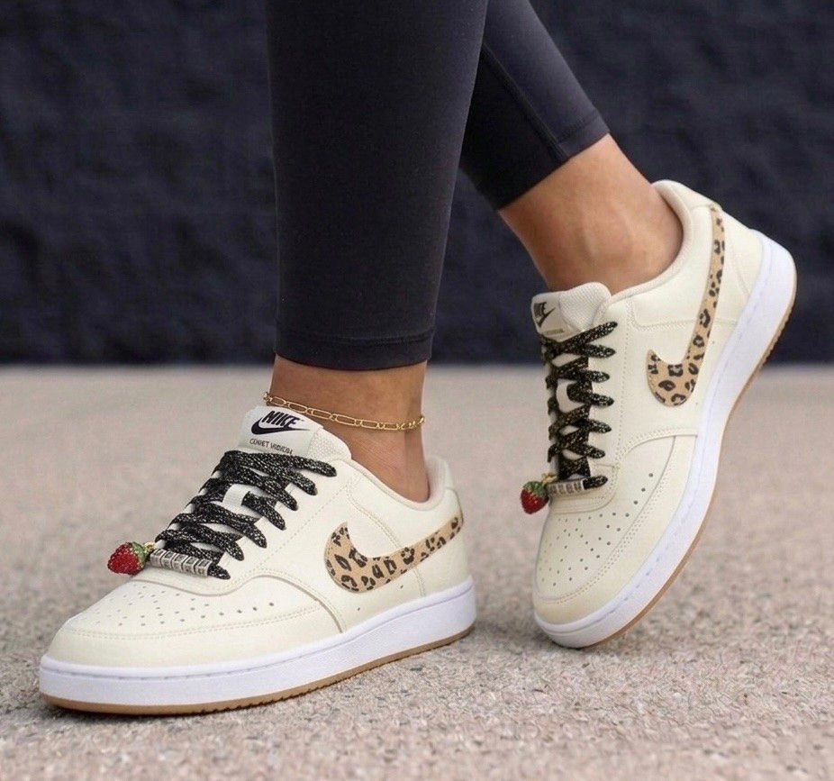 Nike leopard sneakers now $63 originally $90 runs true to size