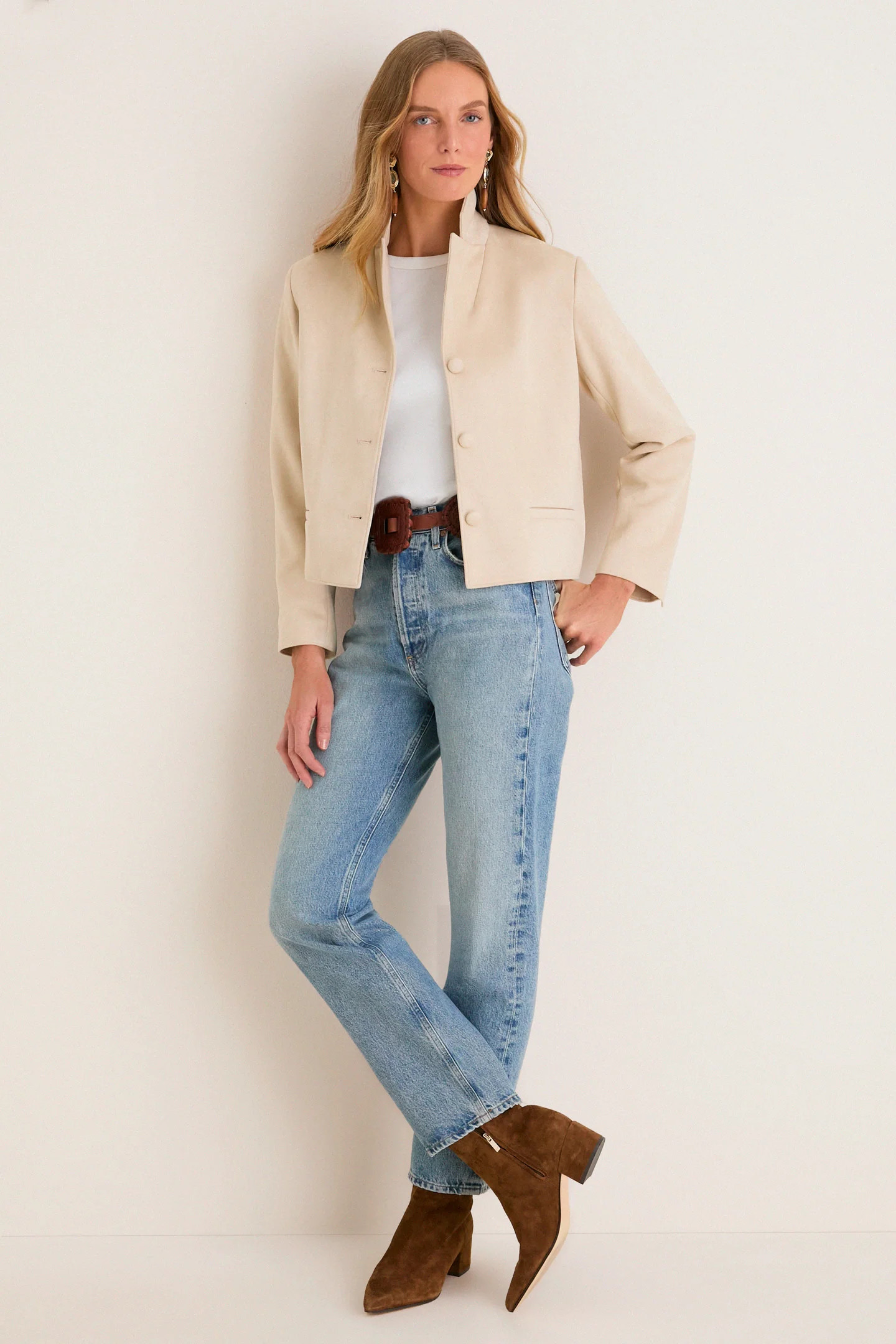 Sand Suede Zaria Jacket | Tuckernuck (US)