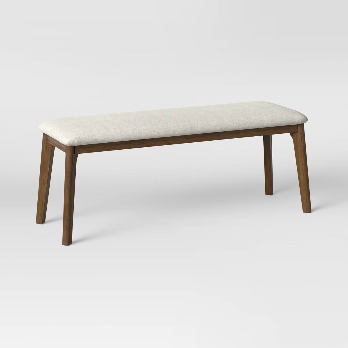 Astrid Mid-Century Dining Bench with Upholstered Seat Walnut - Threshold™ | Target