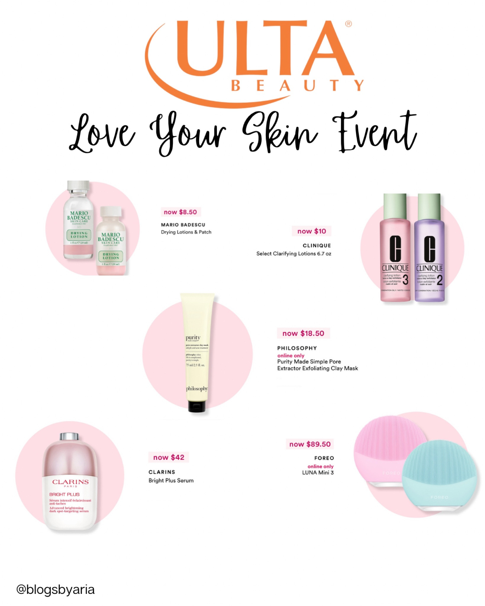 Ulta daily beauty steals! Grab these skincare must haves for 50% off today!! 

drying lotion, pore extractor, clarifying lotion, brightening serum 

#LTKsalealert #LTKbeauty #LTKFind