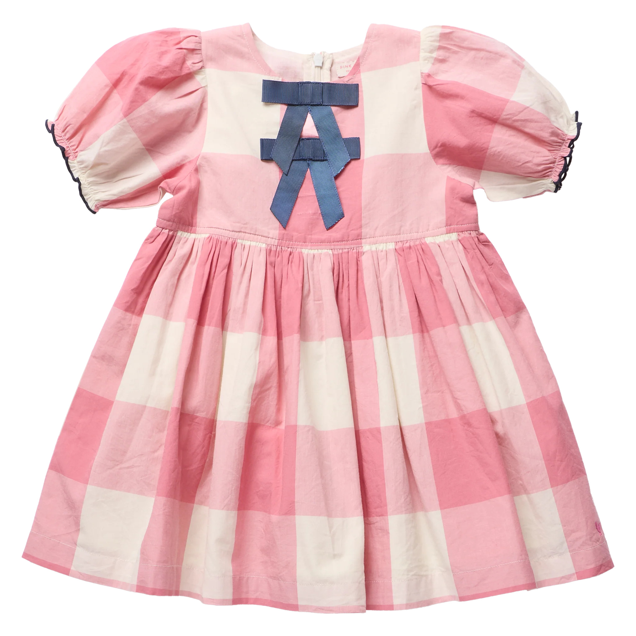 Girls Hermione Dress - Pink Checks | Pink Chicken