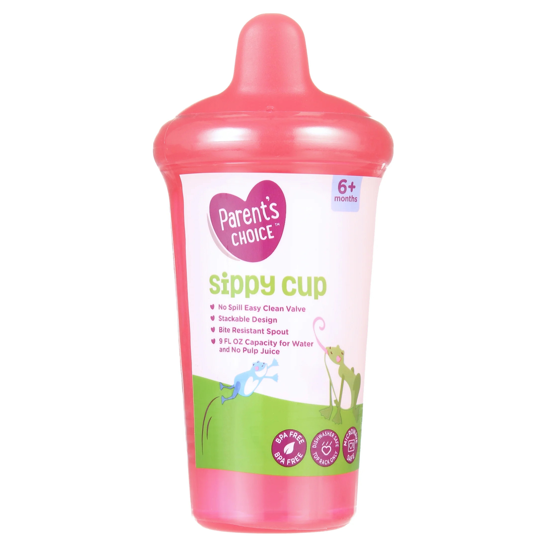 Parent's Choice Hard Spout Sippy Cup, 9 fl oz, 6 Months+, Red | Walmart (US)