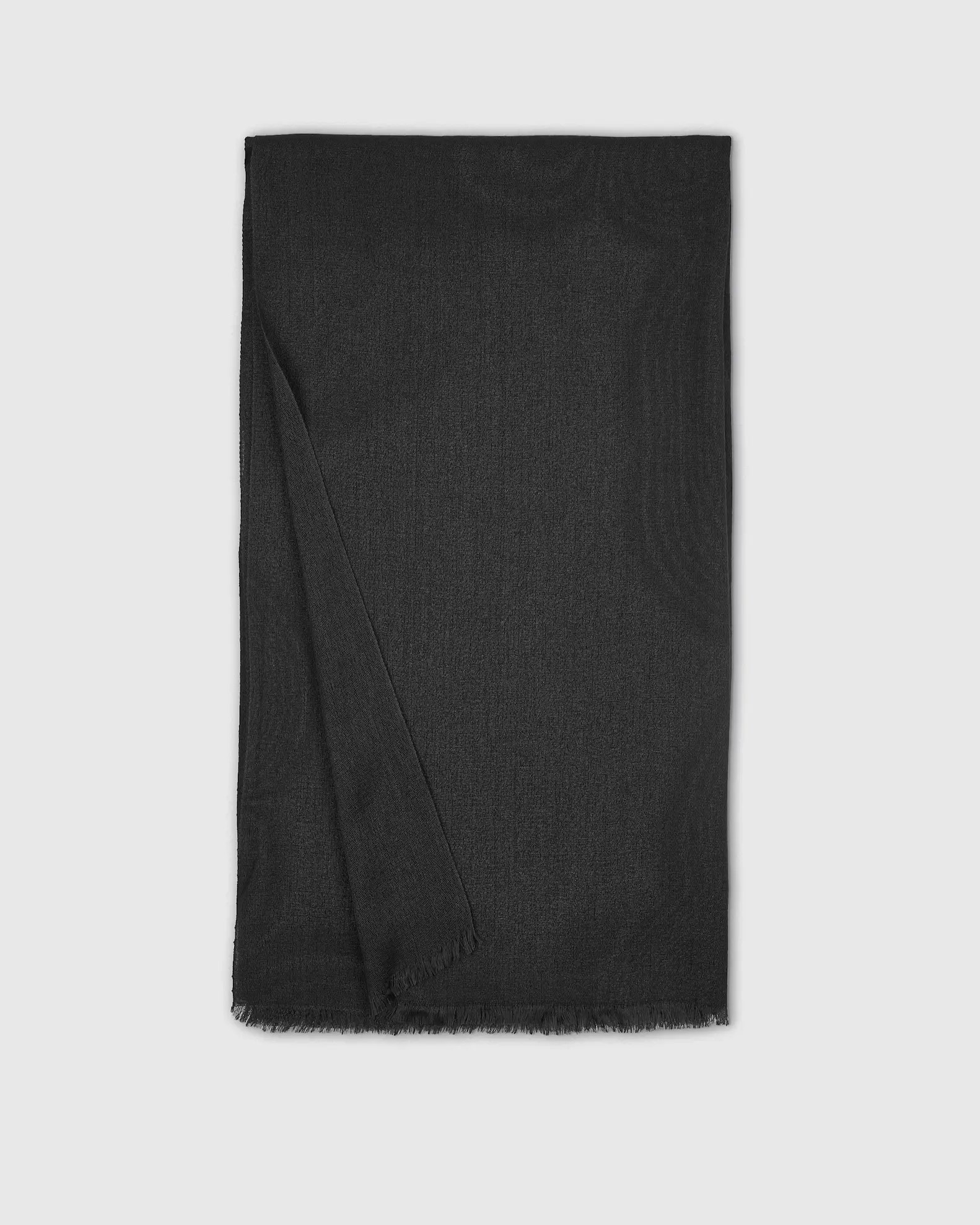 Featherweight Cashmere Silk Frayed Edge Scarf | Quince