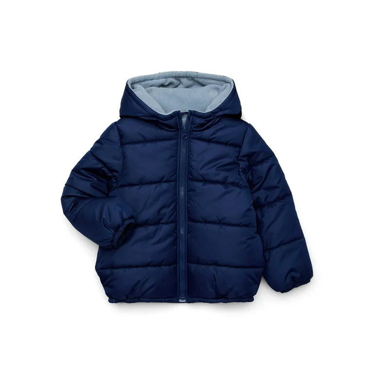 London Fog Boys’ Puffer Coat with Hood, Sizes 4-16 | Walmart (US)