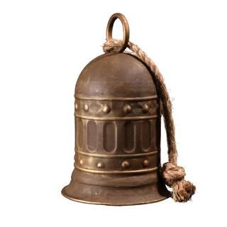 Vintiquewise Large Vintage Style Metal Decorative Bell with Rope for Garden and Home-QI003608 - T... | The Home Depot